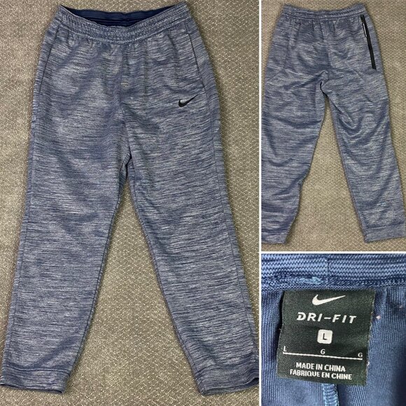 Nike Joggers Sweatpants Mens Large Blue Heather Spotlight Basketball Gym Pants - Picture 1 of 15